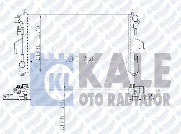 KLR-2052011AB Su Radyatoru (Fiat Ducato 2.3 07- Citroen Jumper 2.2 Hdi 11- Peugeot Boxer 2.2 Hdi 06-)